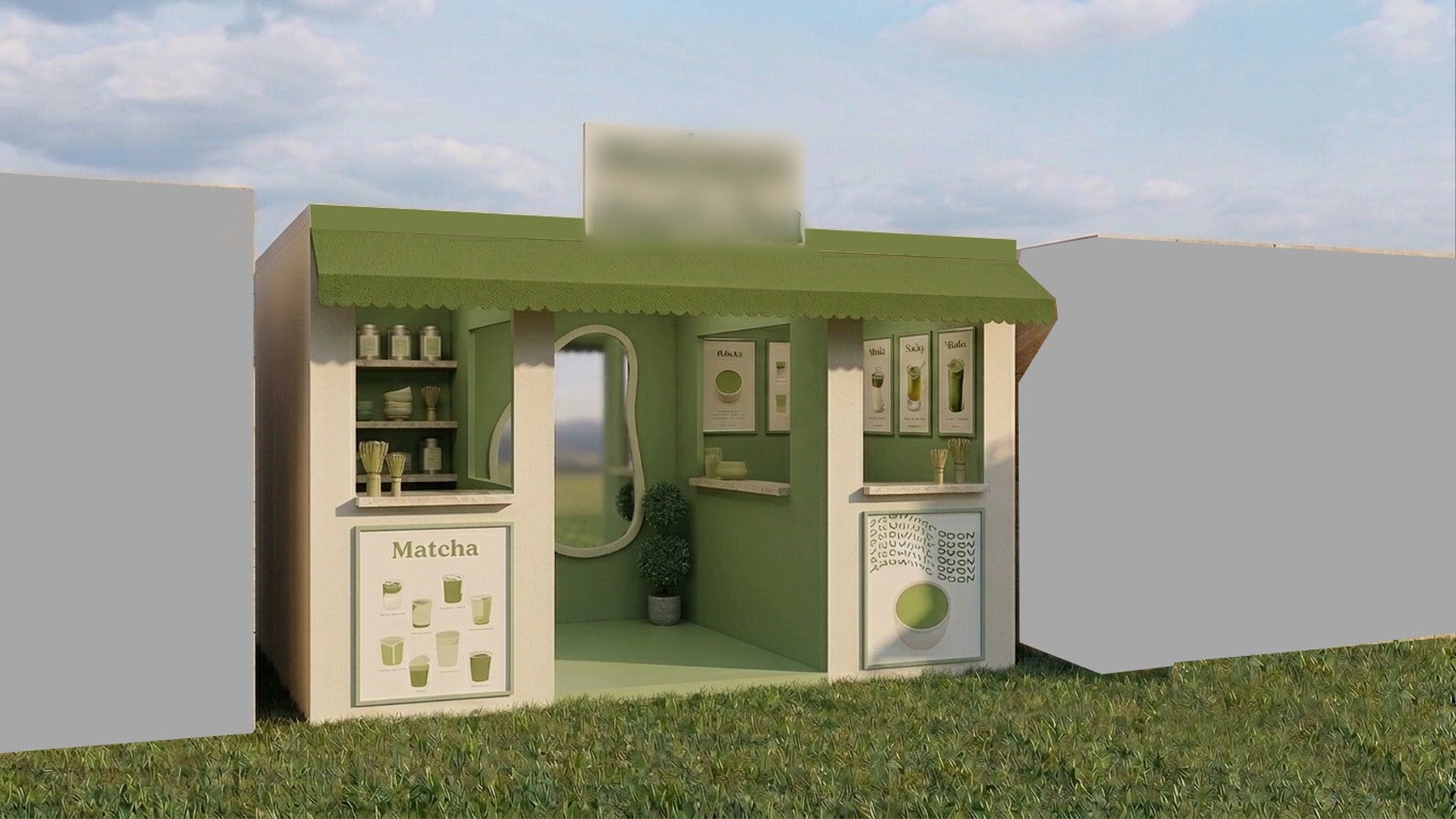 Vue 3D de la déclinaison vert matcha, autre angle